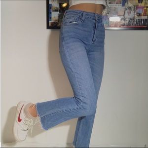 urban outfitters kick flare cropped denim pants